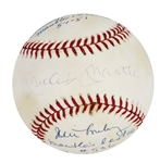 Mickey Mantle, Randy Gumpert & Jim Lonborg Signed "Home Run" Story Baseball