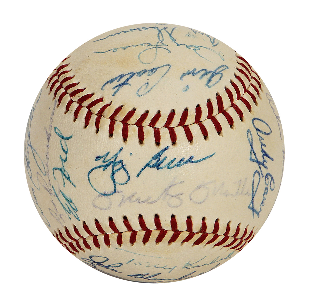 Lot Detail 1959 New York Yankees Team Signed Baseball