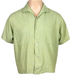 Elvis Presley Circa 1960s Owned and Worn Sy Devore Green Shirt