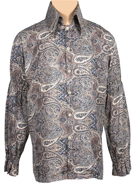 Elvis Presley 1970s Owned and Worn I.C. Costume Co. Custom Paisley Shirt