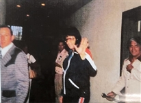 Elvis Presley Owned & Worn Blue Track Suit with Red and White Stripes