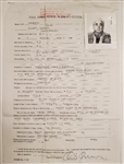 Albert Grossman Signed Original Japan Visa Application Form and Cover Letter
