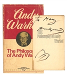Andy Warhol Signed & Inscribed “The Philosophy of Andy Warhol” Book JSA