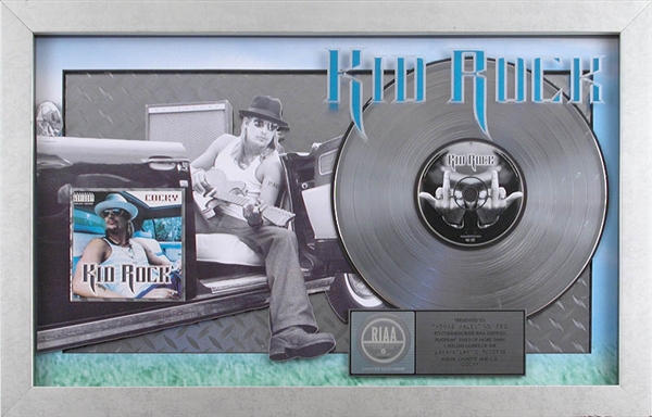 Kid Rock "Cocky" Original  RIAA Platinum Award Display