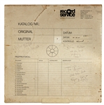 AC/DC Signed & Inscribed Test Record Sleeve