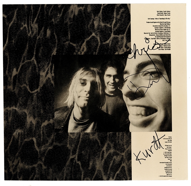 Nirvana Band Signed “Nevermind” Album Insert REAL