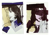 Mick Jagger Andy Warhol Signed Postcards