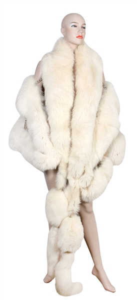 Madonna "V Magazine" Worn White Fur Stole