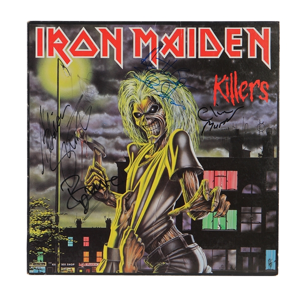 Iron Maiden Signed "Killers" Album With Clive Burr JSA