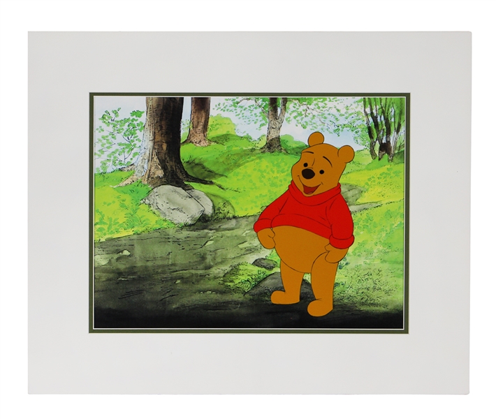Winnie-the Pooh Original Cartoon Cell Artwork with Original Concept Drawing