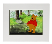 Winnie-the Pooh Original Cartoon Cell Artwork with Original Concept Drawing
