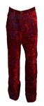 Quiet Riot Kevin DuBrow Owned & Stage Worn Custom Red Velvet Pants