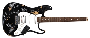 Nine Inch Nails Trent Reznor Signed, Stage Played & Smashed Guitar PSA (Photo Proof of Smashing)