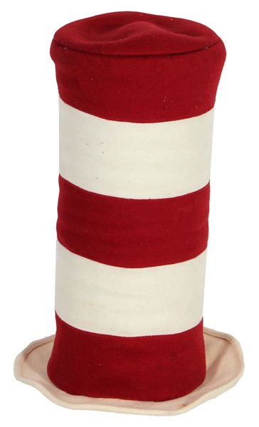Mike Myers "Cat in The Hat" Film Production Used Red & White Striped Tilt-Action Hat