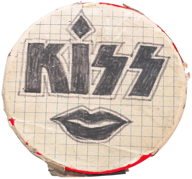 KISS Logo Original Artwork 1973 Hand Drawn and Designed by Ace Frehley -- formerly owned by Ace Frehley