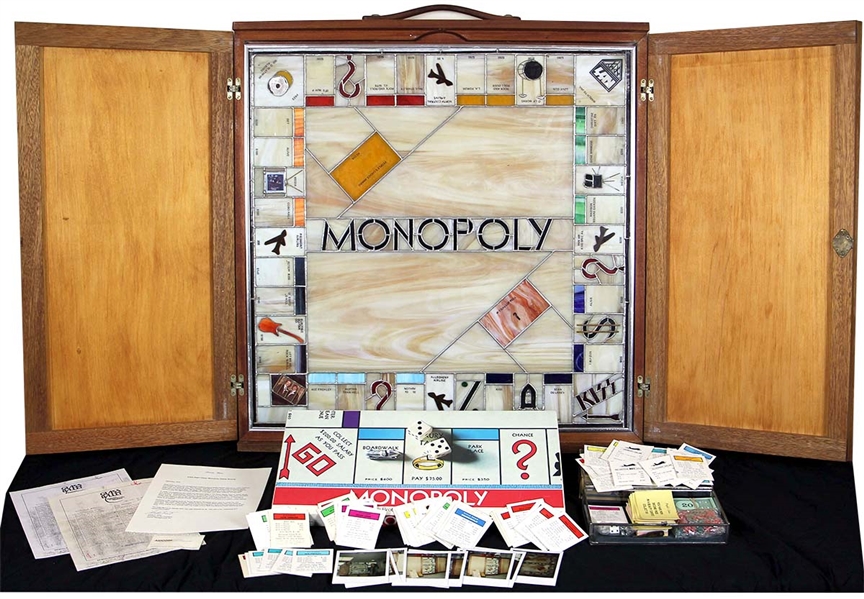 KISS 1978 Stained Glass Monopoly Game Set & Prototype Material -- formerly owned by Bill Aucoin – The Holy Grail KISS Toy