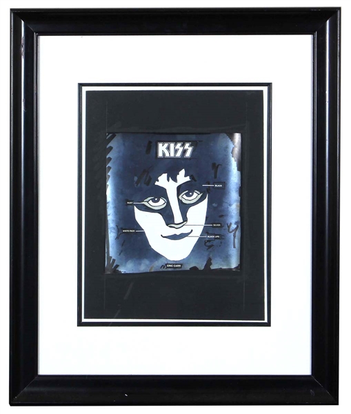 KISS 1980 Eric Carr Proof Art for Official Fox Makeup Guide for Copyright Trademark Submission Framed -- from 2001 Official Kiss Auction
