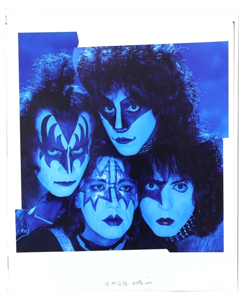 KISS Creatures Of The Night Album 1982 Alternate Cover Outtake Master Working Production Photo Only 3 Exist --2001 Official Kiss Auction