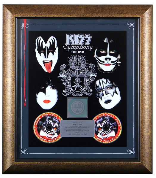 KISS Alive IV The Symphony 2003 Concert DVD Multi-Platinum Sales Award Presented To Eric Carr
