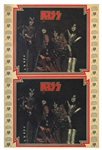 KISS 1978 Donruss Card Set Series 1 Full Size 42.5 x 27.5 Uncut Card Sheet Aucoin containing 2 Complete Card Puzzles