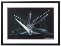 KISS Music From The Elder 1981 Concert Tour Concept Art for the Under the Rose Concert Stage Set Framed from the 2001 Official Kiss Auction