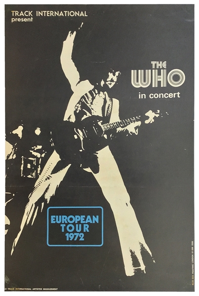 The Who 1972 European Tour Concert Poster