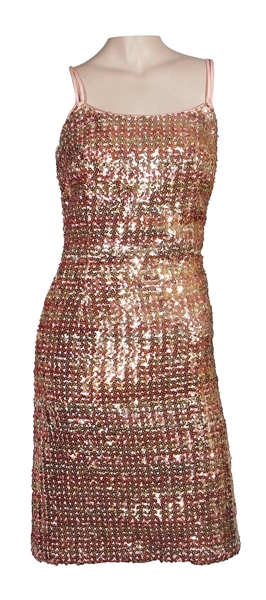 Diana Ross "Supremes" Stage Worn Pink Sequin Mini Dress