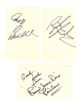 Rainbow Ronnie James Dio, Ritchie Blackmore & Cozy Powell Signed Autograph Book Pages JSA