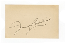 Irving Berlin Autograph