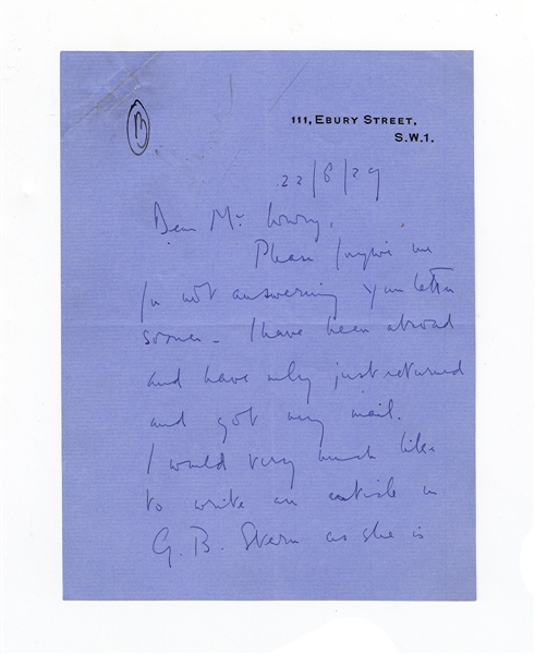 Noel Coward Signed Letter