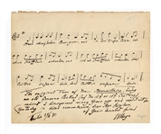 Meyer Original Handwritten Musical Score Signed