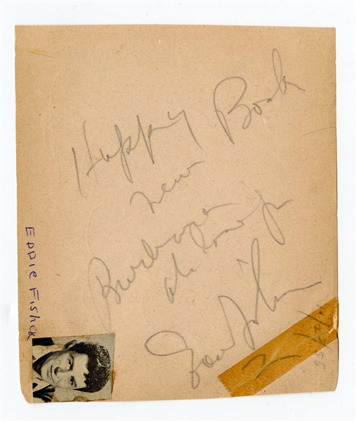 Eddie Fisher Autograph