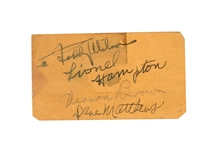Lionel Hampton and Band Autographs Beckett