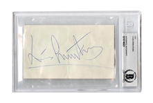 Louis Armstrong Beckett Slabbed Vintage Signature