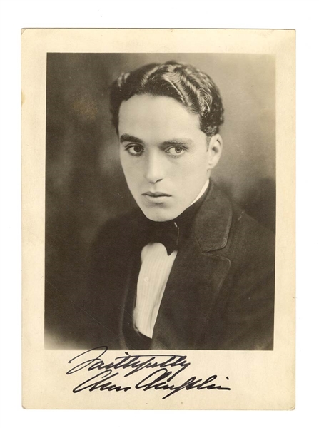 Charlie Chaplin Signed Photograph JSA