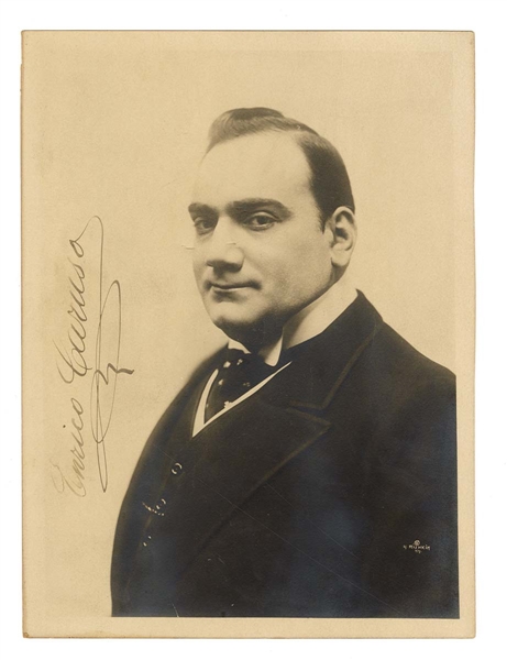 Enrico Caruso Signed Vintage Photograph Beckett COA