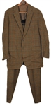 Albert Grossman Owned & Worn Brown and Rust Checked Suit