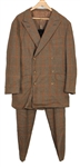 Albert Grossman Owned & Worn Brown and Orange Checked Suit