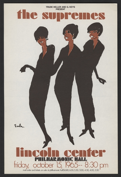 The Supremes 1965 Original Concert Handbill