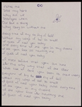 Britney Spears Handwritten "Everytime" Lyrics