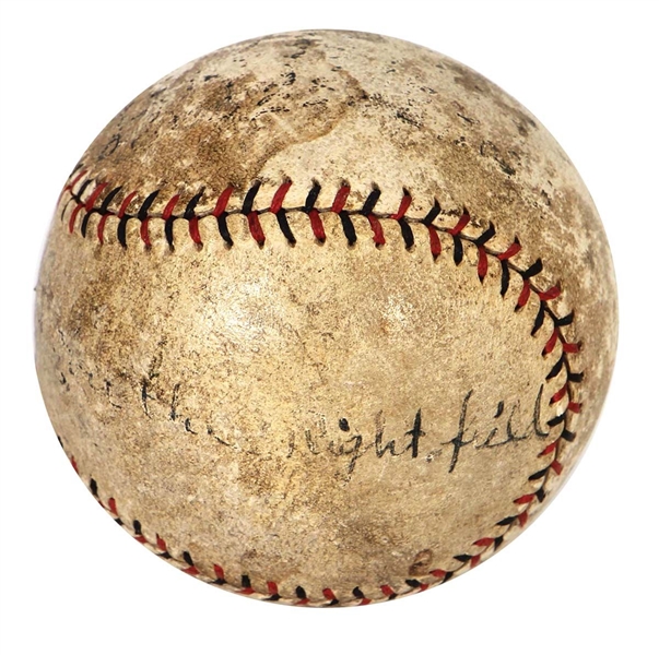 Babe Ruth Home Run Baseball #189 Only Mears Authenticated Home Run Baseball Hit Against Walter Johnson Dated 8/29/1922 MEARS