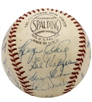 1955 Brooklyn Dodgers Team-Signed ONL Baseball (Championship Season) JSA