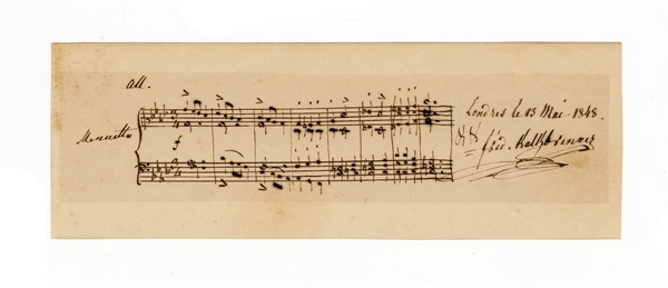 Frederick Kalkbrenner Handwritten Musical Score