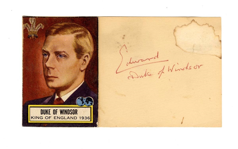 Edward Duke of Windsor Autograph Beckett