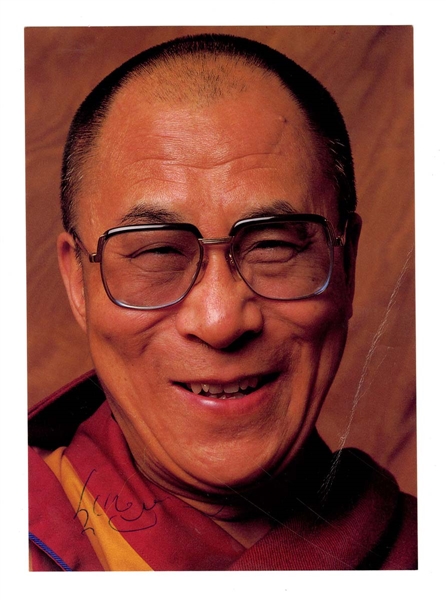 Dalai Lama Signed Photograph 