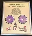 George Harrison "All Things Must Pass" Record Award Presented To George Harrison