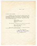 George Harrison Signed Letter Regarding Stolen Legendary Lucy Guitar Gifted to Him by Eric Clapton - Caiazzo