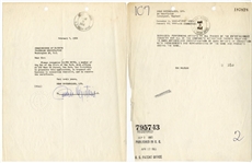 Brian Epstein 5X Signed Original 1964 & 1965 Beatles Trademark Application Archive Caiazzo