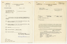 Brian Epstein 5X Signed Original 1964 & 1965 Beatles Trademark Application Archive Caiazzo