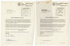 Brian Epstein 5X Signed Original 1964 & 1965 Beatles Trademark Application Archive Caiazzo